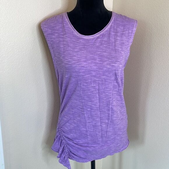Pilcro Anthropologie purple scrunch top nwt - Picture 3 of 10